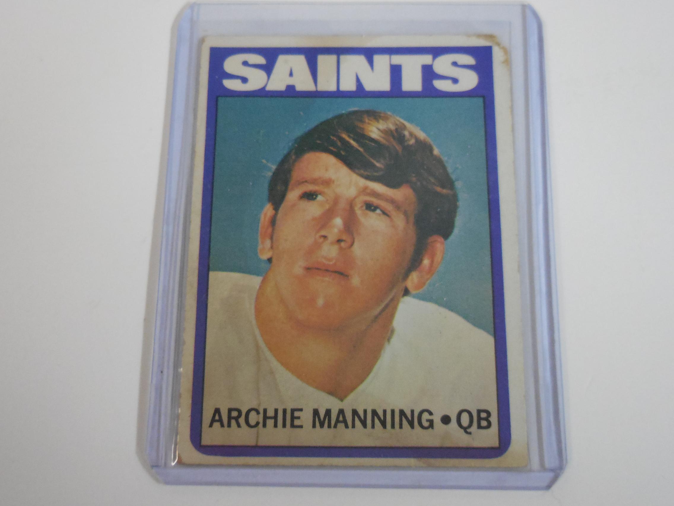 1972 TOPPS FOOTBALL ARCHIE MANNING ROOKIE CARD SAINTS RC