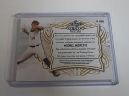 2021 LEAF TRINITY MICHAEL MCGREEVY AUTOGRAPHED ROOKIE PATCH BUTTON CARD 3/25
