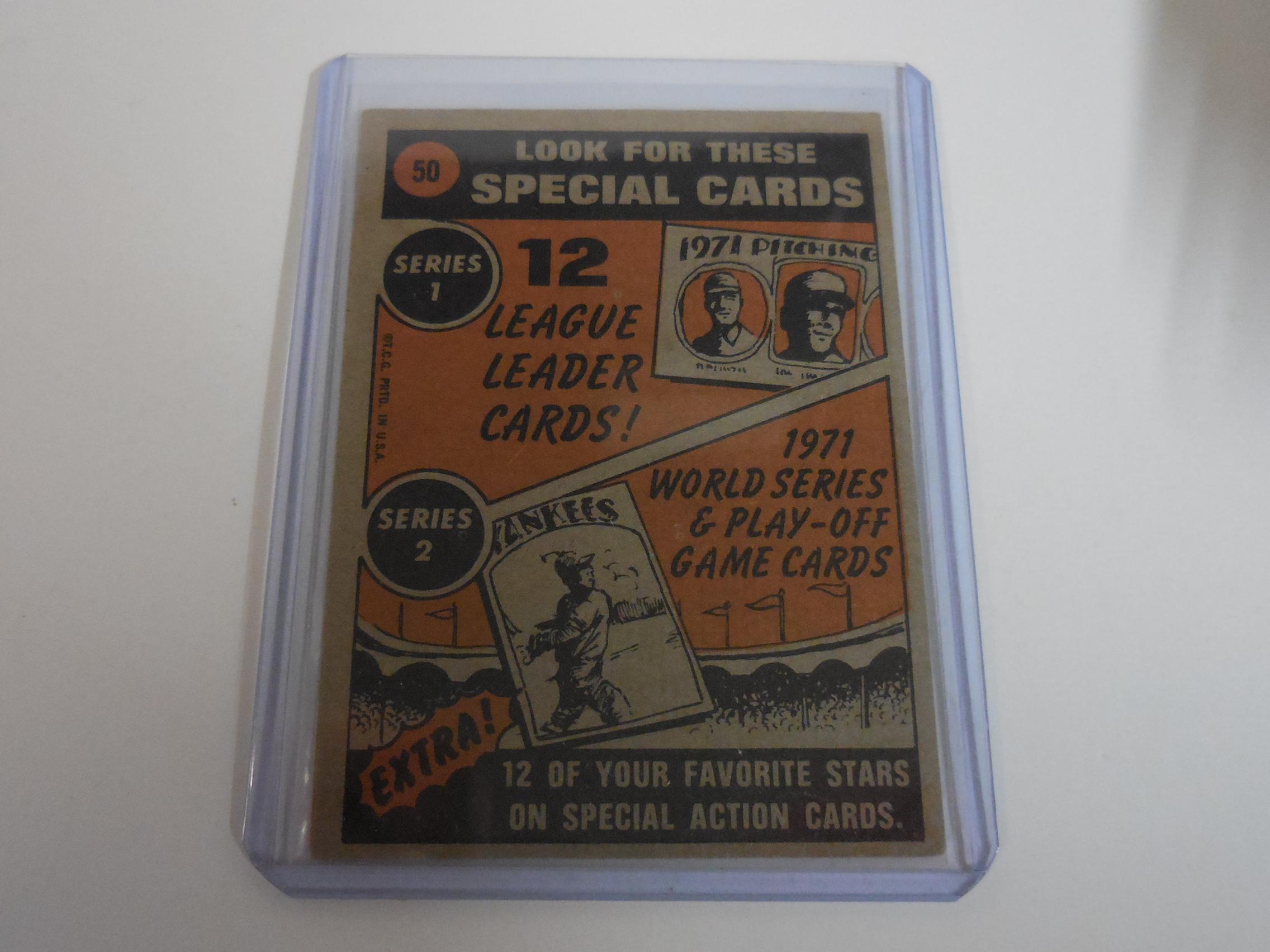 1972 TOPPS BASEBALL #50 WILLIE MAYS IN ACTION SAN FRANCISCO GIANTS