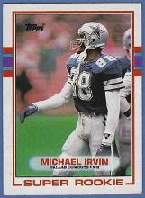 1989 Topps #383 Michael Irvin RC Dallas Cowboys