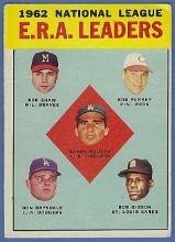 1963 Topps #5 ERA Leaders Sandy Koufax Bob Gibson Don Drysdale