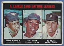 1967 Topps #239 Batting Leaders Frank Robinson Al Kaline Tony Oliva