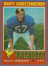 1971 Topps #3 Marty Shottenheimer RC New England Patriots