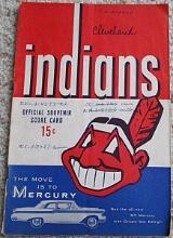 1957 Cleveland Indians vs Baltimore Orioles Program