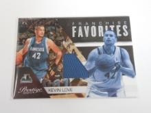 2010-11 PANINI PRESTIGE KEVIN LOVE GAME USED JERSEY CARD TIMBERWOLVES