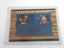 2001-02 UPPER DECK INSPIRATIONS EDDIE JONES BRIAN GRANT GAME USED FLOOR CARD