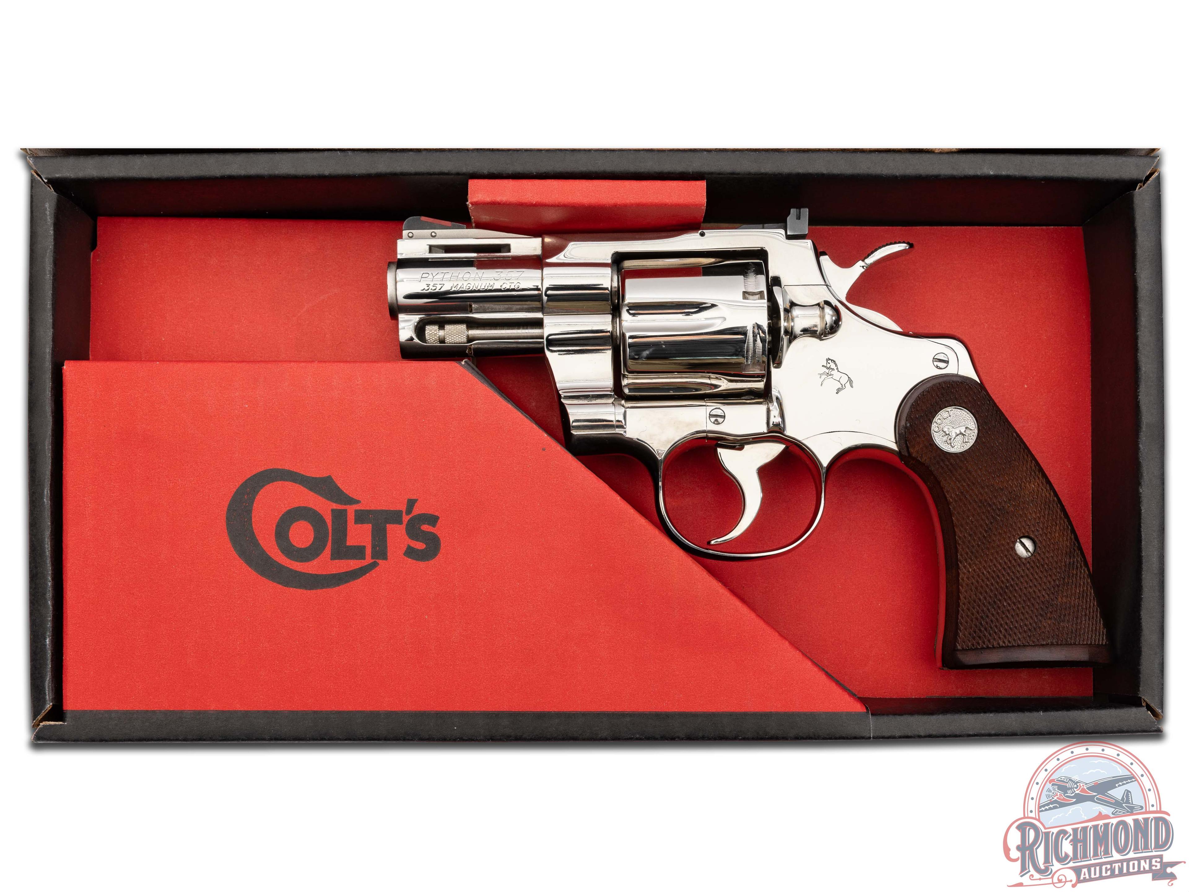 1971 Colt Python 2.5" Nickel .357 Magnum Double Action Revolver