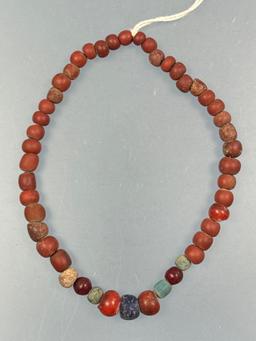10" Strand of Red Rounds, Dutch Blues, Found in Pennsylvania, Ex: Lemaster Collection