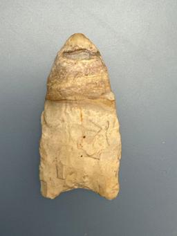 2 1/8" Fluted Paleo Point, Found in Illinois, Well-Made, Good Condition, Ex: Walt Podpora Collection