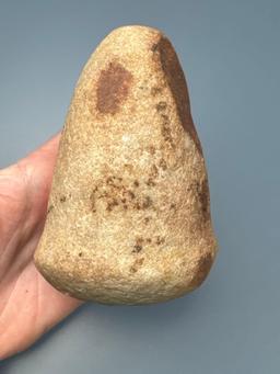 FINE 4 1/2" Quartzite Bell Pestle, Found in Lancaster Co., PA, Ex: Howell Collection