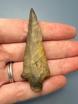 LARGE 2 9/16" Piscataway, Cobble Chert Point, Nice Tip, Found in Lancaster Co., PA
