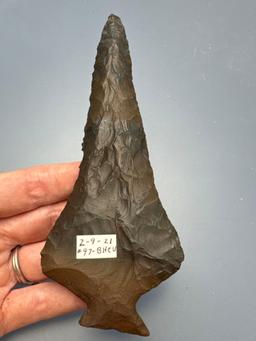 HIGHLIGHT 5 3/4" Chert Point, Labeled as Ashtabula, Found in Trumbull Co., Ohio, Looks to be a Varia