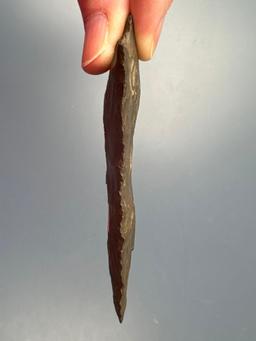 3 3/8" Large Stemmed Esopus Chert Point, Found in New York State, Ex: Walt Podpora Collection