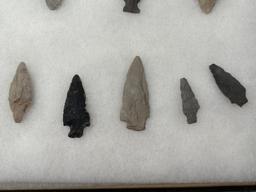 Lot of 11 Arrowheads, Longest is 3 1/16", Found in Jim Thorpe Area in Pennsylvania