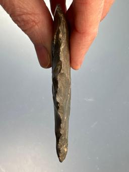 Nice 3 1/4" Onondaga Chert Knife, Blade, Found in New York, Ex: Dave Summers Collection