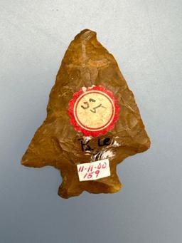 NICE 1 7/8" Quality Jasper Perkiomen Point, Found in Lehigh Co., PA, Ex: Wilhide Collection
