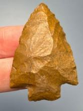NICE 1 5/8" Jasper Basal Notch Point, Found in Lehigh Co., PA, Ex: Mingle, Cicero Collections