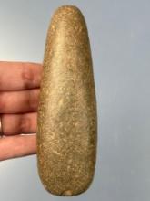 5" Polished Celt, Found in Berks Co., PA, Ex: Kauffman Collection