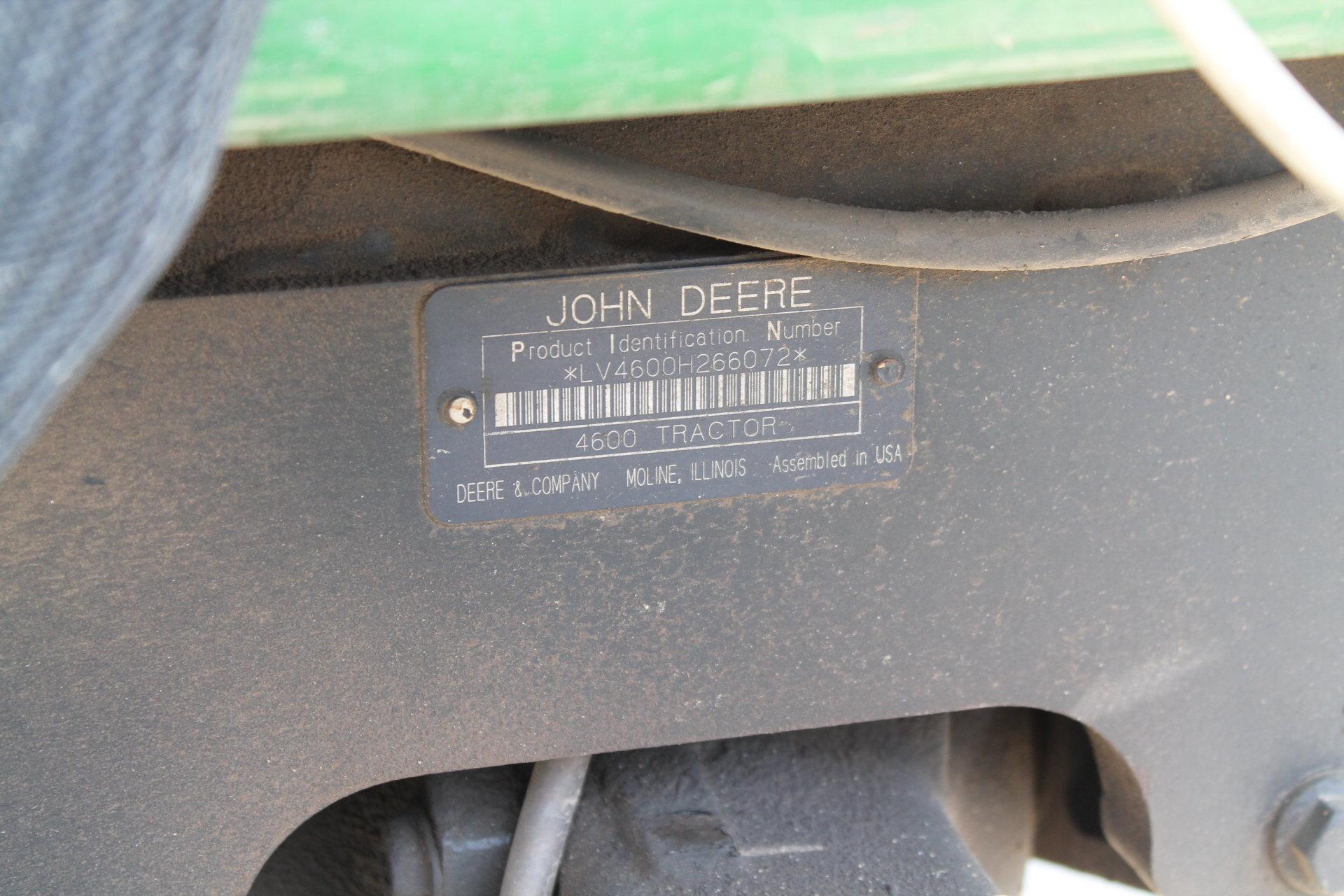 JOHN DEERE 4600 TRACTOR, 4- WHEEL DRIVE, DIESEL