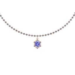 Certified 7.95 Ctw Tanzanite And Diamond SI2/I1 14K Rose Gold Pendant Necklace