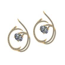2.06 Ctw SI2/I1 Diamond 14K Yellow Gold Earrings
