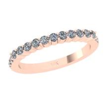 0.56 Ctw SI2/I1 Diamond 14K Rose Gold Entity Band Ring