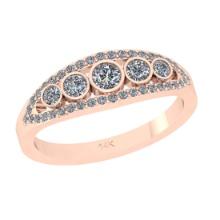 0.50 Ctw SI2/I1 Diamond 14K Rose Gold Engagement Ring