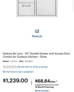 Sedona By Lynx - 30" Double Drawer and Access Door Combo for Outdoor Kitchen