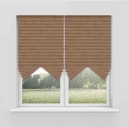 Foiresoft Pleated Fabric Shade, Temporary Window Blinds, 35? x 70?