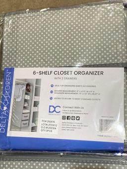 6 Shelf Storage With 2 Drawers