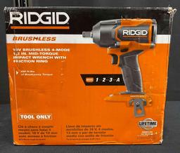 RIDGID 18V Brushless Cordless 4-Mode 1/2 in. Mid-Torque Impact Wrench with Friction Ring