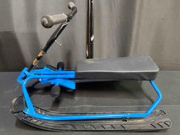 Wodesid Snow Racer Sled with Steering Wheel and Twin Brakes