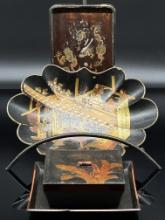 Four Lacquered Asian Items