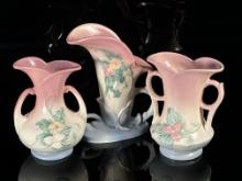 Three Hull Art Pottery Vases