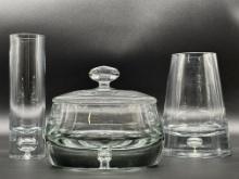 Danish Modern Vases and Candy Dish w/Lid