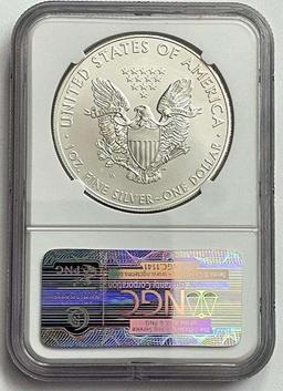 2011-W American Silver Eagle .999 Fine NGC MS69 25th Anniversary