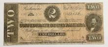 1864 U.S. Confederate States of America $2 Note