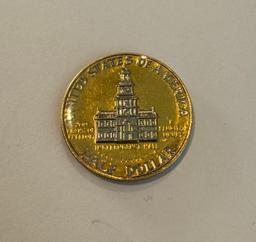 1776-1976 HALF DOLLAR GOLD TONED COIN
