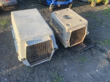2 Dog Crates and Wire Cage