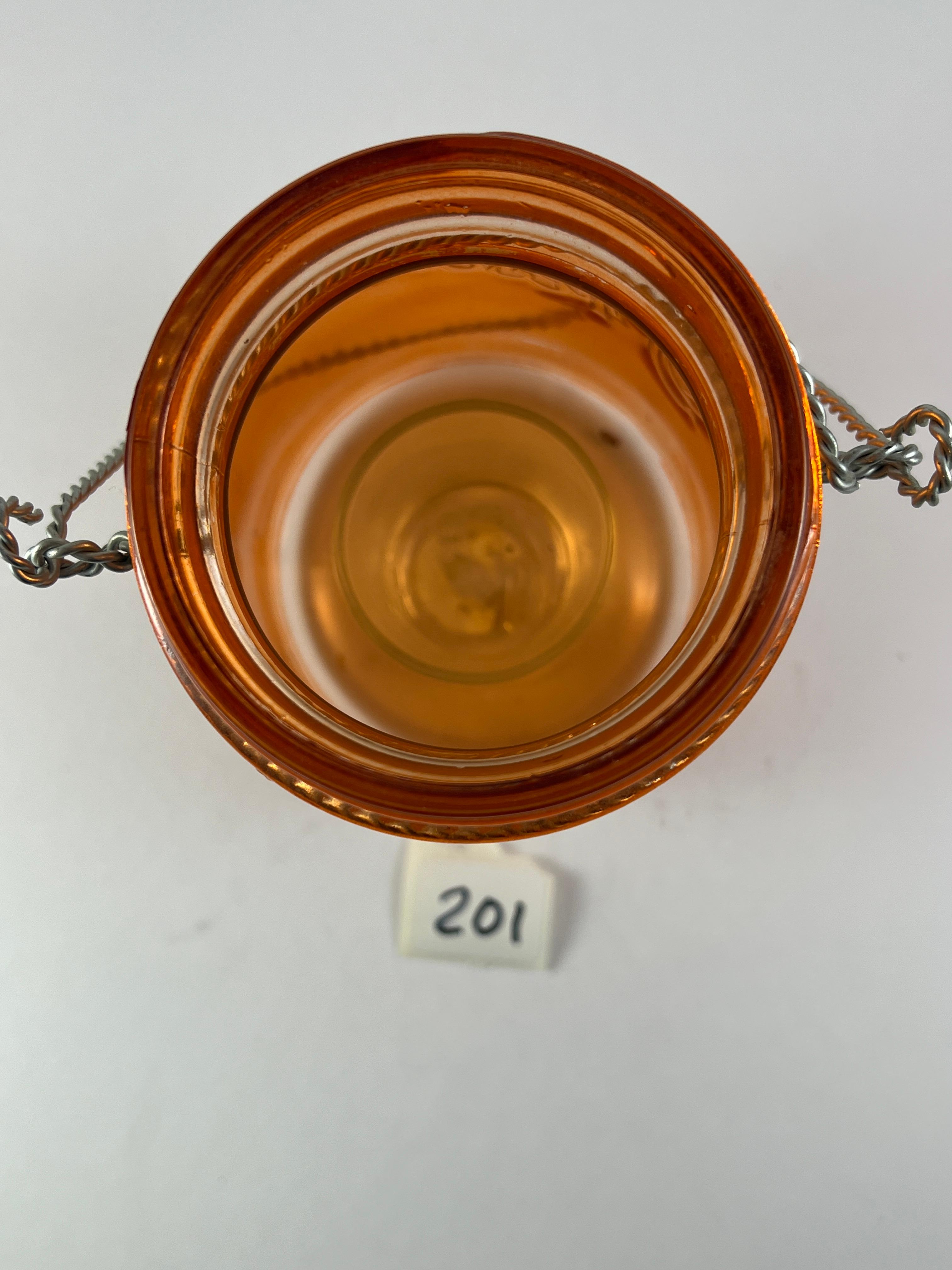 HARLEY DAVIDSON AMBER GLASS JAR