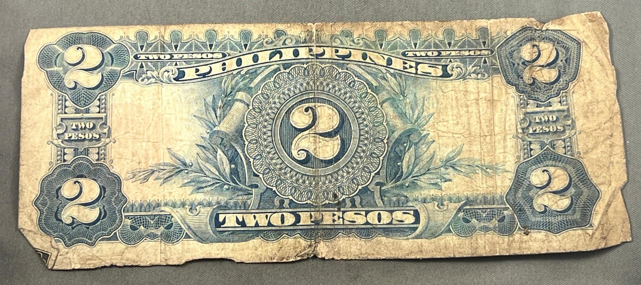 1936 Philippines Two Pesos Bank Note
