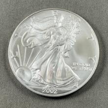 2002 US Silver Eagle, .999 Silver UNC GEM