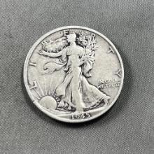 1945-S US Walking Liberty Half Dollar, 90% Silver