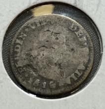 1816 Half Real coin from NEW SPAIN, (Mexico)