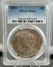 1923 Peace Dollar in PCGS MS64 Holder