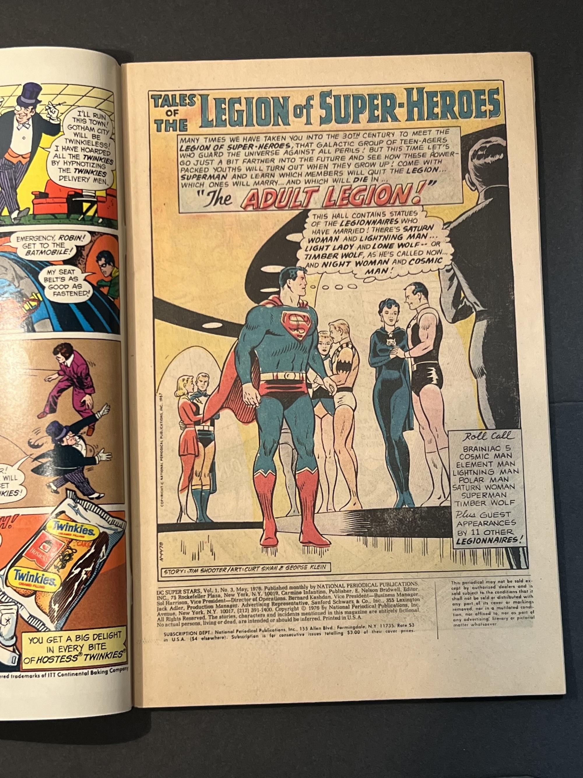 DC Super-Stars #3 DC 1976 Superboy & Legion of Super-Heroes Comic Book