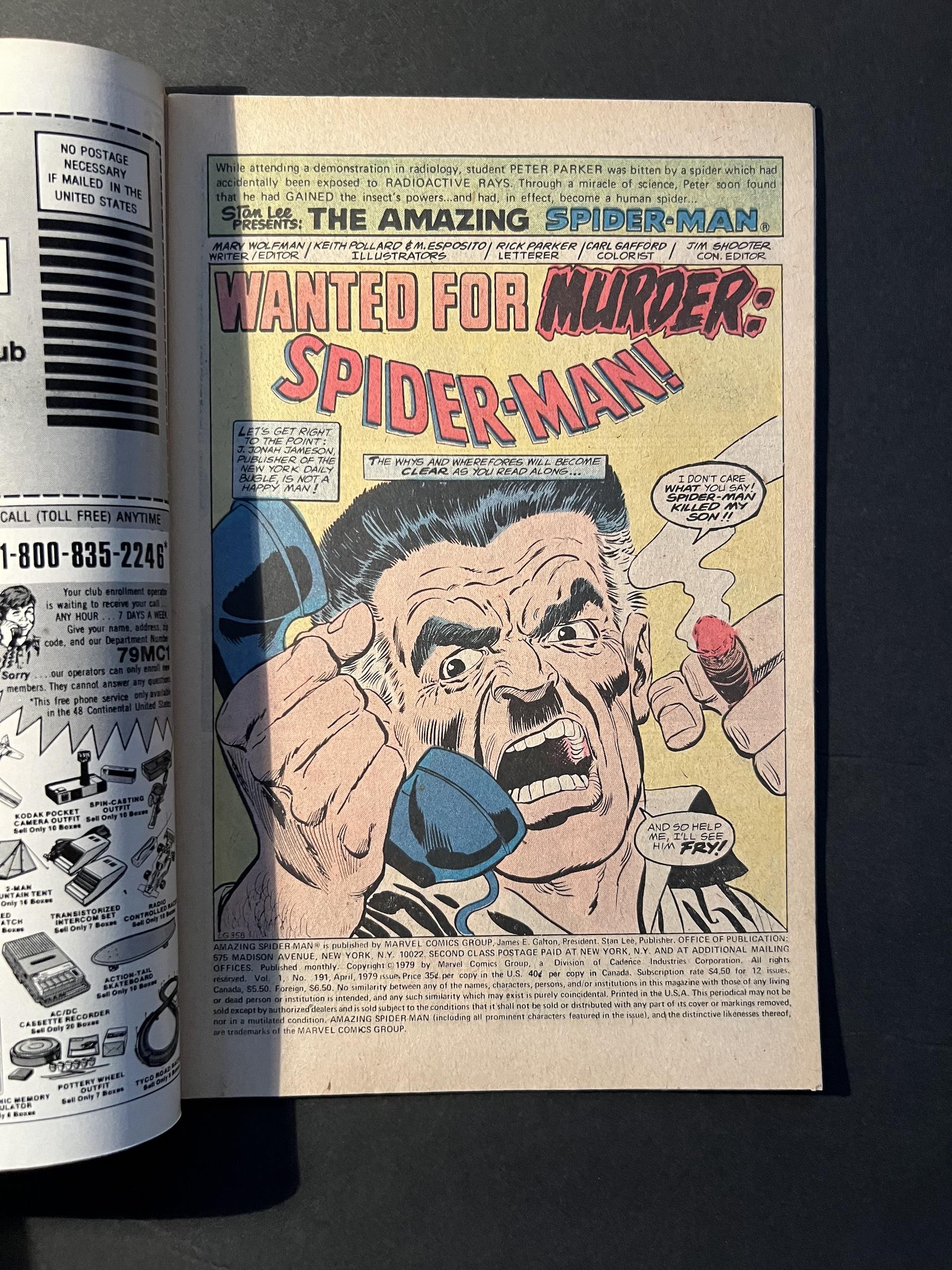 Amazing Spider-Man #191 Marvel 1979 Spider Slayer Comic Book