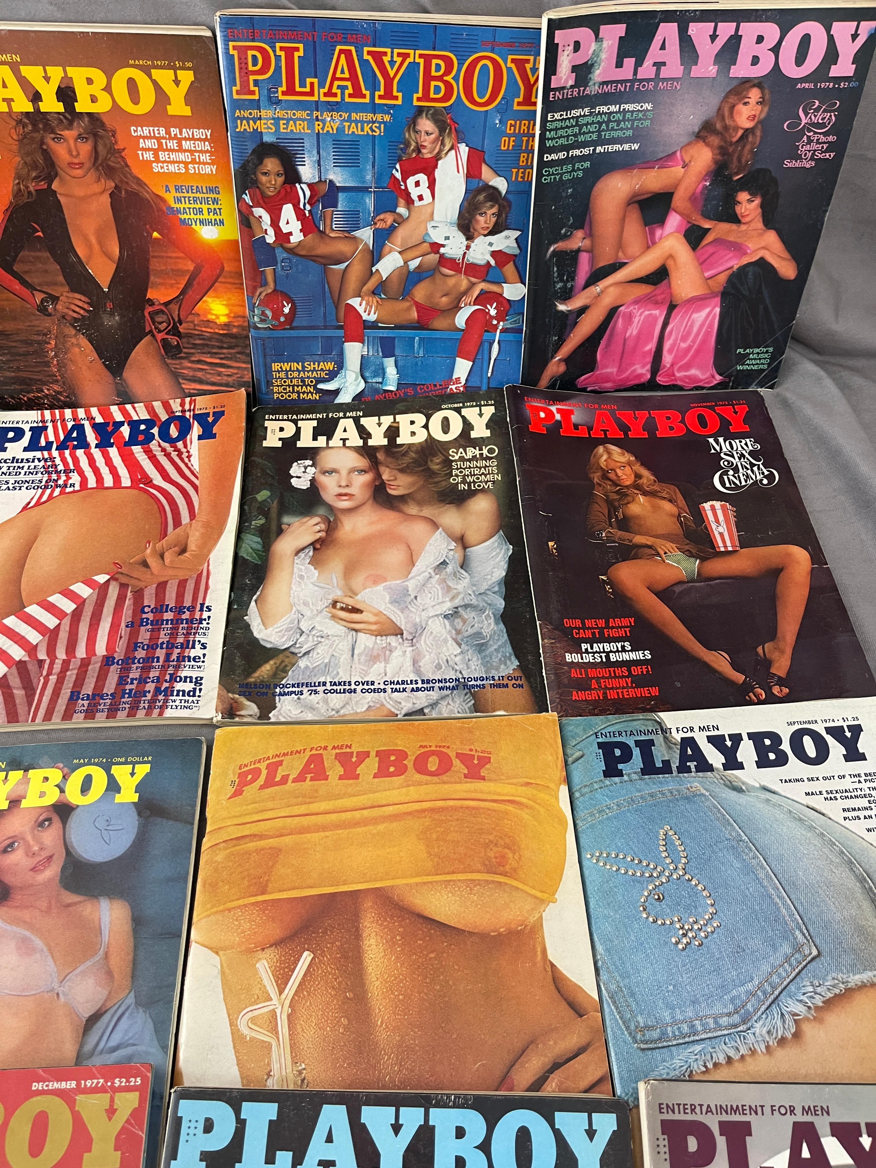 Vintage 1970's Playboy Magazine Collection Lot