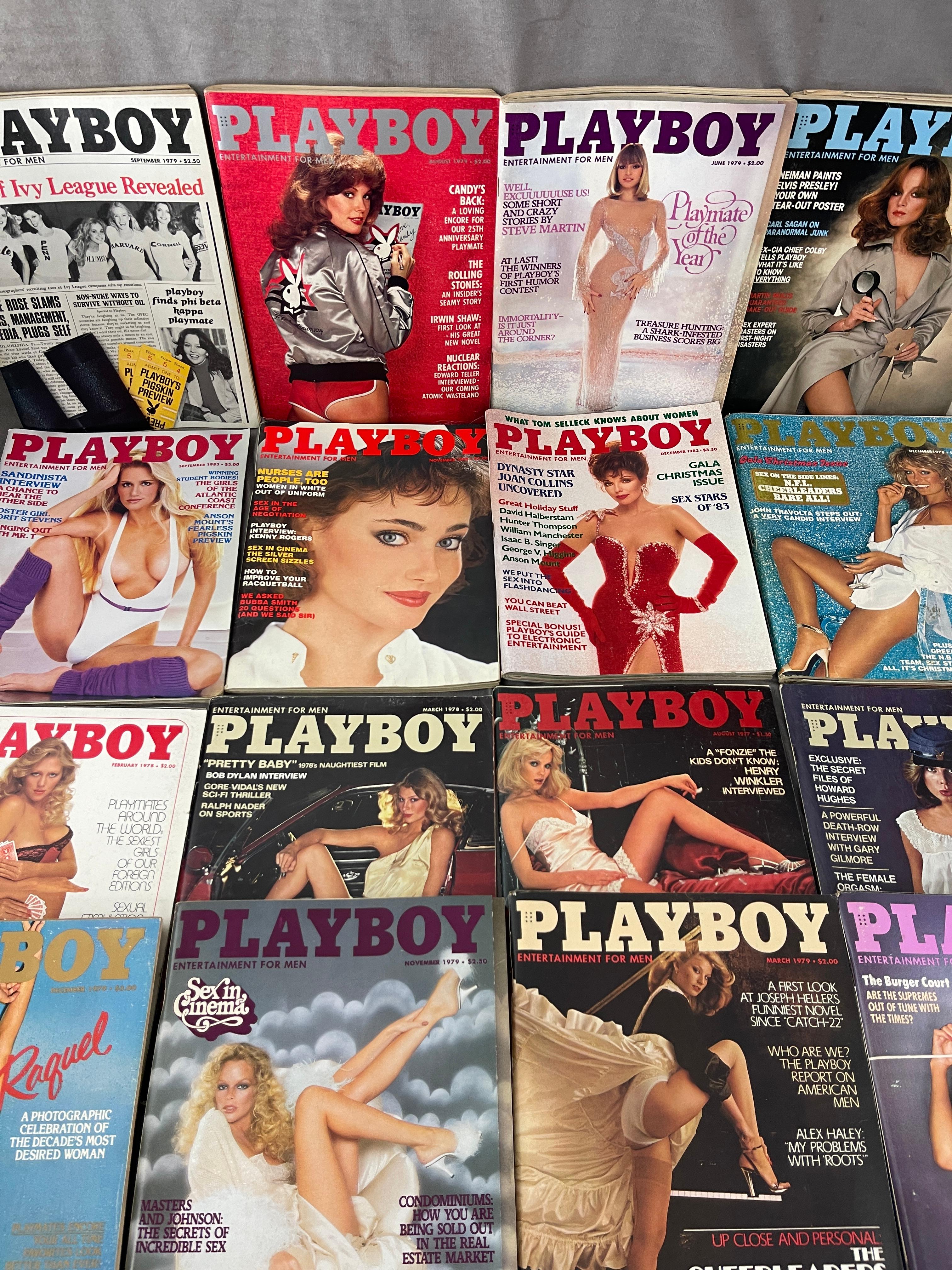 Vintage 1970's Playboy Magazine Collection Lot