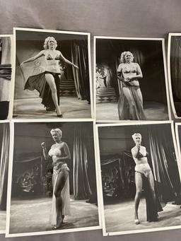 Vintage 1950's Original Burlesque Nude Pin up Model Risque Photo 8x10 Black & White Photographs